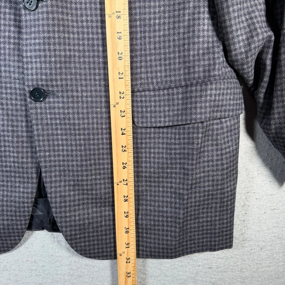Canali Wool Blend Houndstooth Blazer Jacket Men Large 37‎ 54 Made in Italy